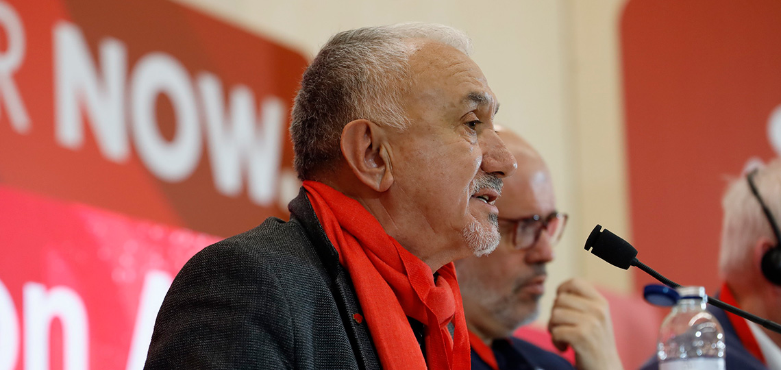 Pepe Álvarez llama a reforzar el sindicalismo frente al avance de la extrema derecha